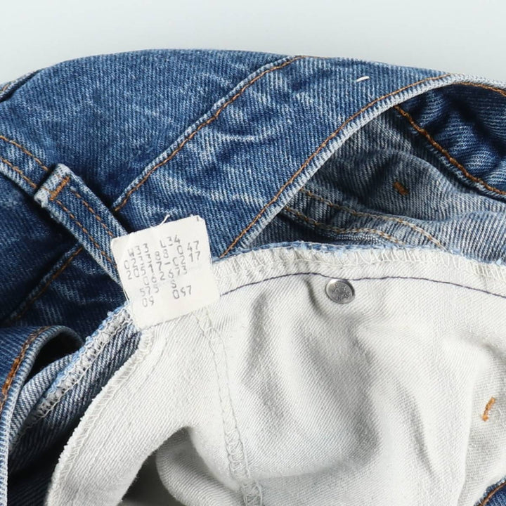 1990'S Levi's 20517-0217 Orange Tab Bootcut Denim Pants, Men's Size W32 (approx.), Vintage unclear blue type Vintage Second Hand