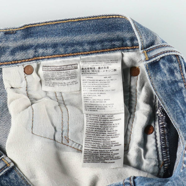 Levi's 501 straight denim pants for men, size W32 cotton blue type Vintage Second Hand