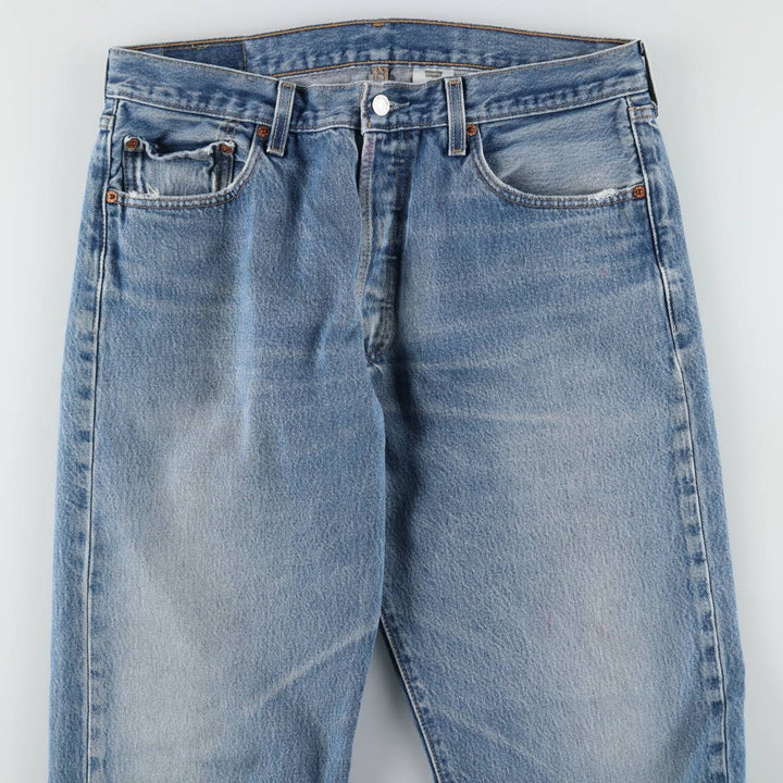 Levi's 501-0000 Straight Denim Pants, Men's Size W34 (approx.) cotton blue type Vintage Second Hand