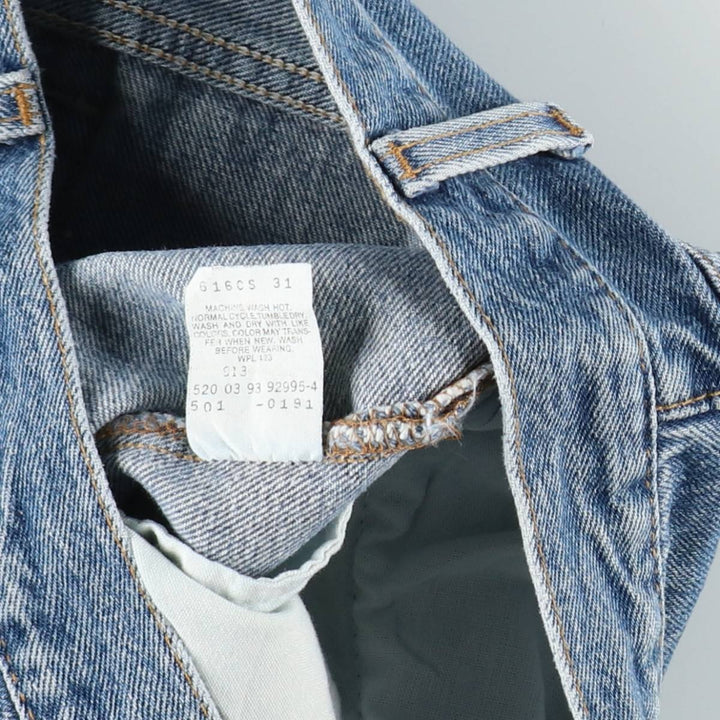 90'S Levi's 501-0191 Straight Denim Pants Made in USA Men's W30 Vintage cotton blue type Vintage Second Hand