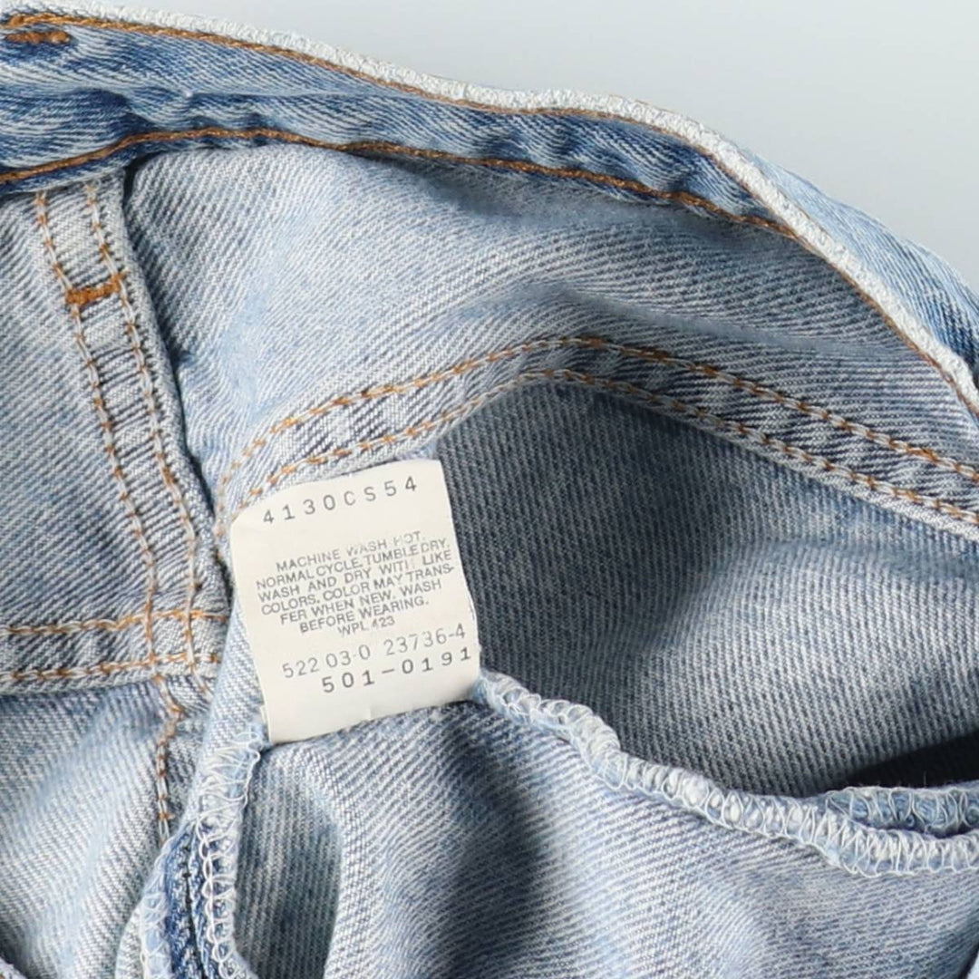 90'S Levi's 501-0191 Straight Denim Pants Made in USA Men's W32 Vintage cotton blue type Vintage Second Hand