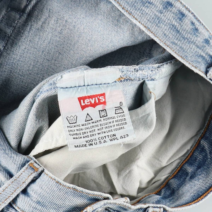 2000'S Levi's 501-0193 Straight Denim Pants, Made in USA, Men's Size W31 (approx.) cotton Blue type light blue Vintage Second Hand