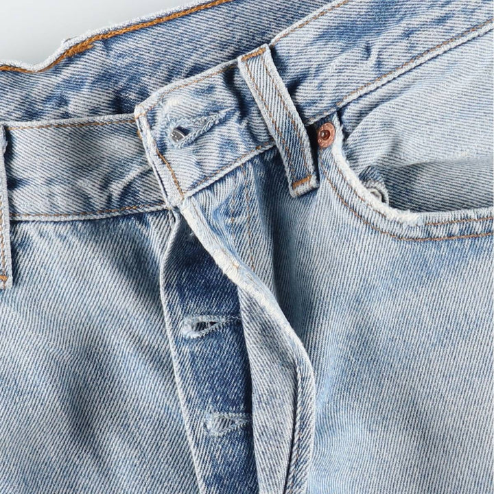 2000'S Levi's 501-0193 Straight Denim Pants, Made in USA, Men's Size W31 (approx.) cotton Blue type light blue Vintage Second Hand