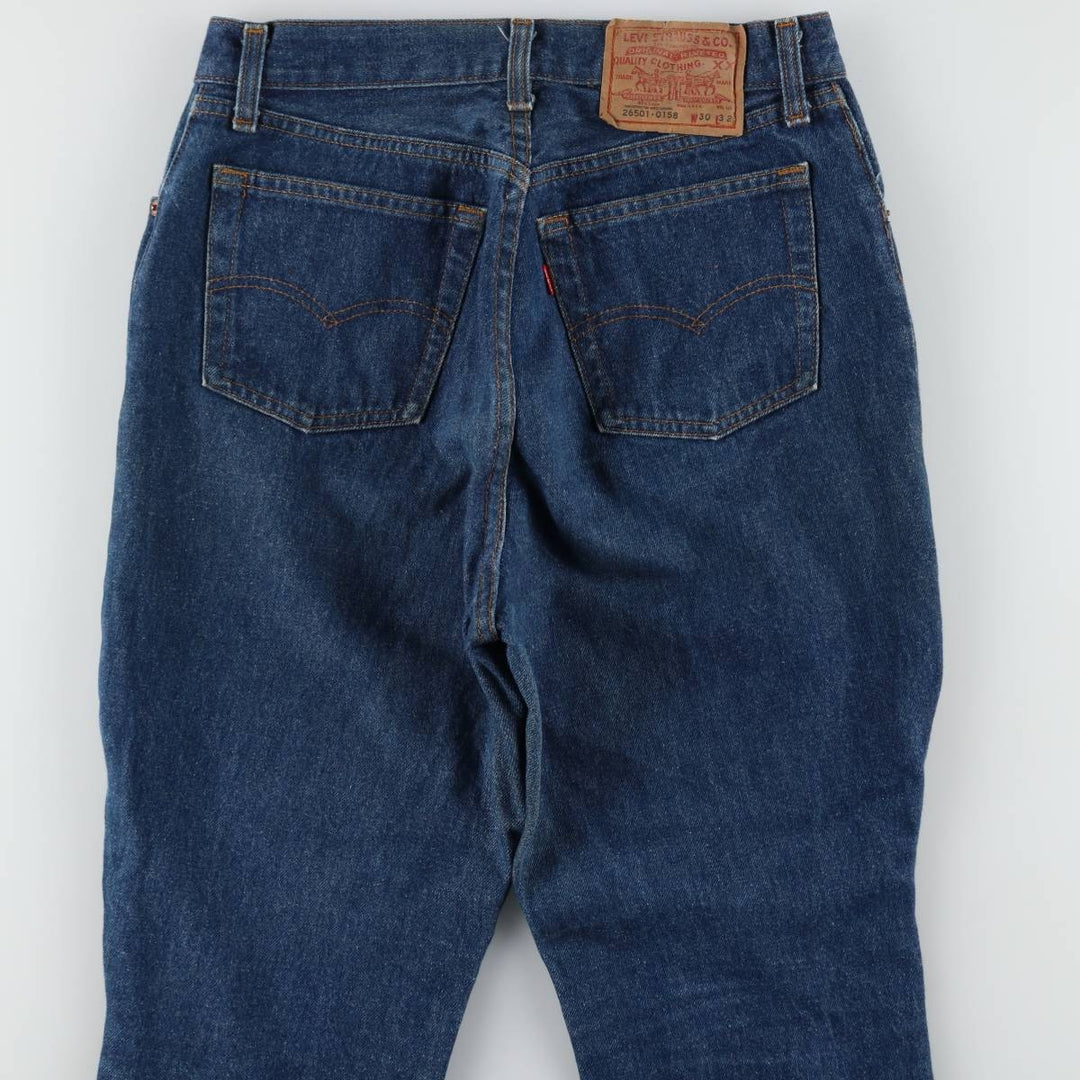 Levi's 501-0158 Straight Denim Pants, Made in USA, Men's W30 (approx.), Vintage. cotton blue type Vintage Second Hand