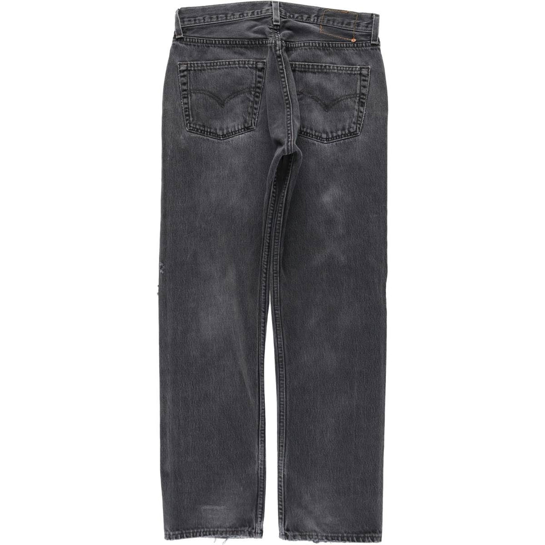 2000'S Levi's 6501-0660 Black Denim Straight Leg Jeans, Made in USA, Men's Size W32 (approx.) cotton black type Vintage Second Hand