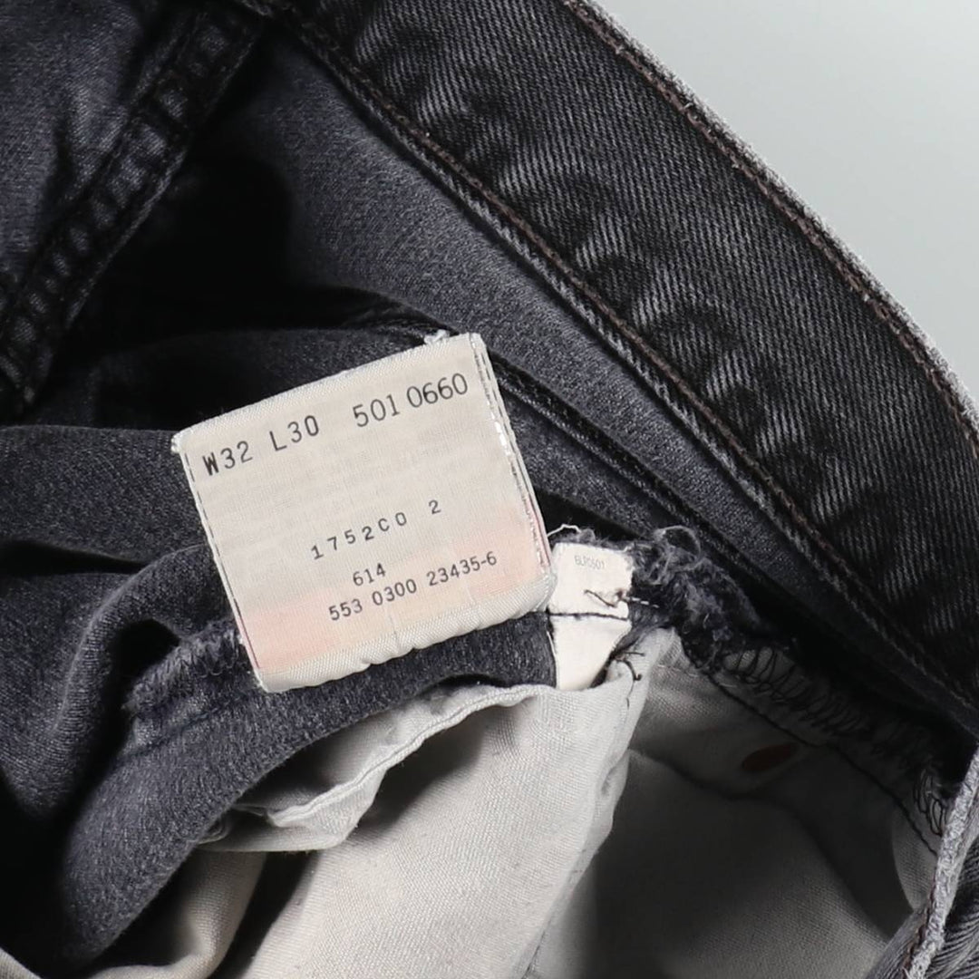 2000'S Levi's 6501-0660 Black Denim Straight Leg Jeans, Made in USA, Men's Size W32 (approx.) cotton black type Vintage Second Hand