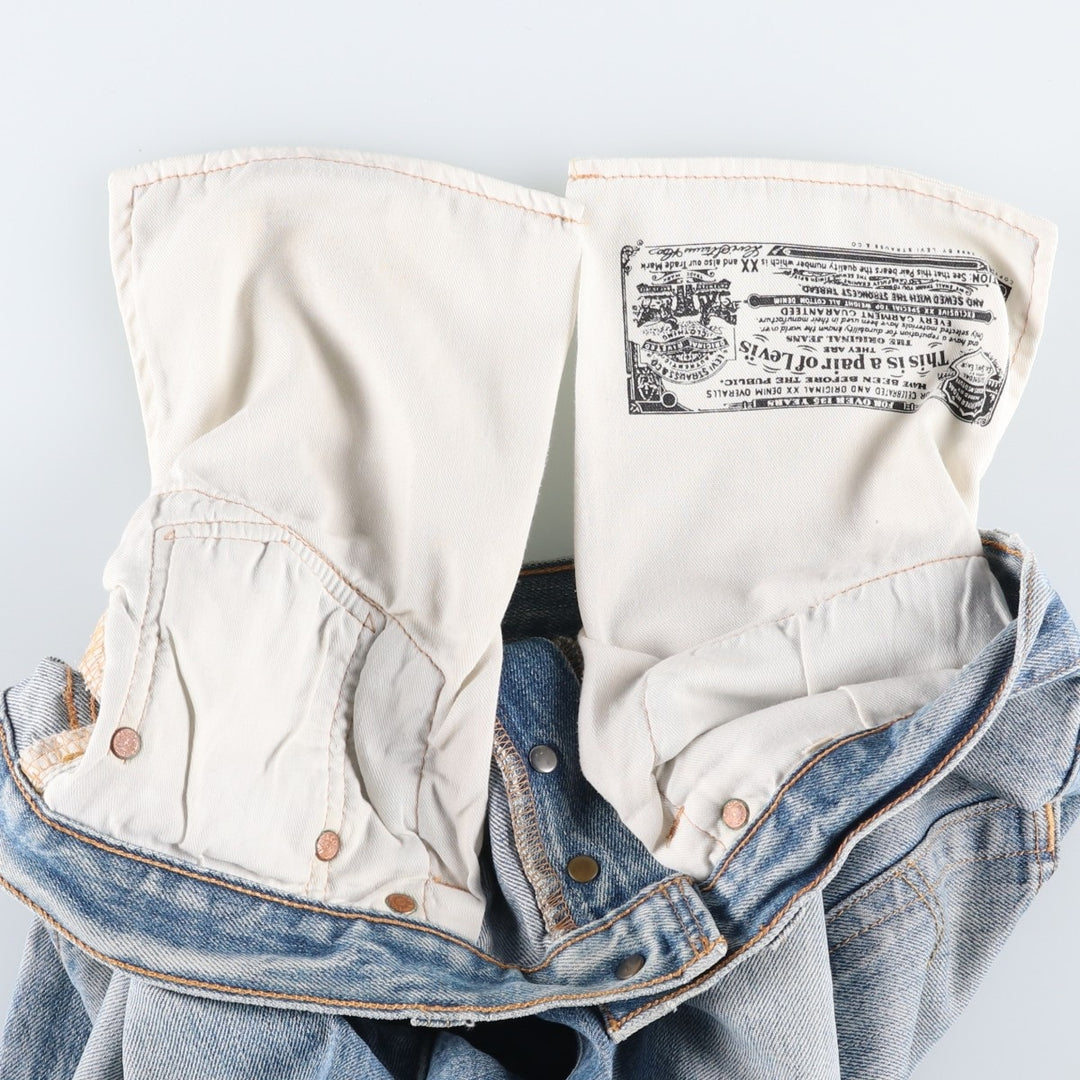 Levi's 501 straight denim pants for men, size W32 cotton blue type Vintage Second Hand