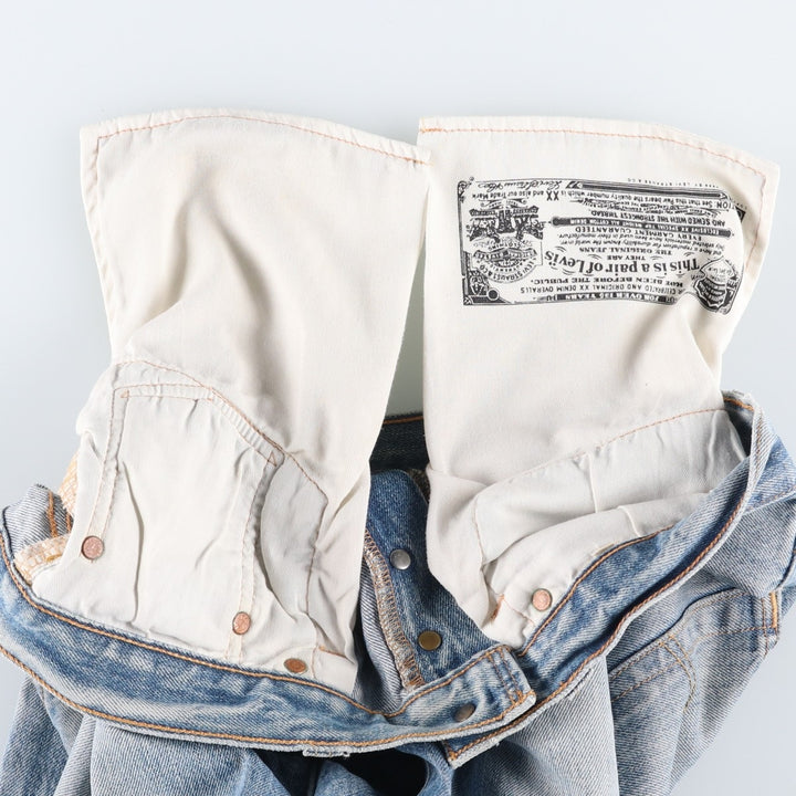 Levi's 501 straight denim pants for men, size W32 cotton blue type Vintage Second Hand