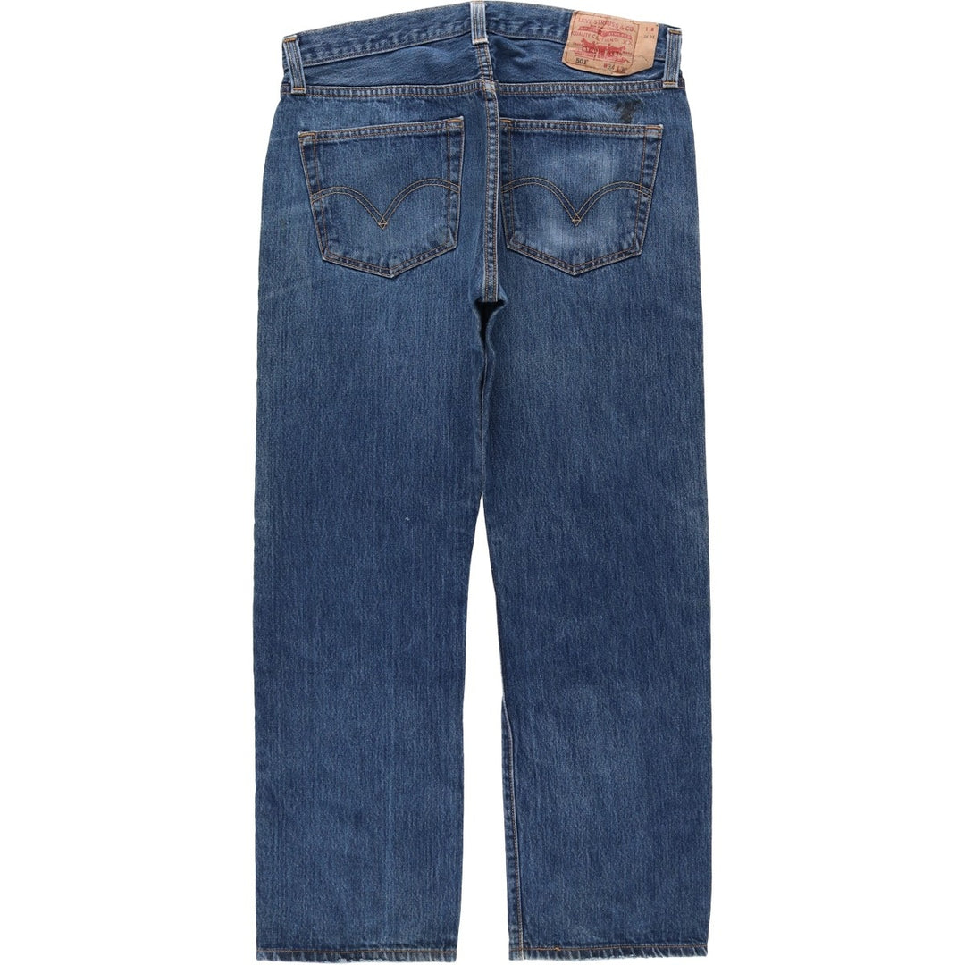 Levi's 501 Straight Fit Denim Pants, Men's, Size 34 cotton blue type Vintage Second Hand