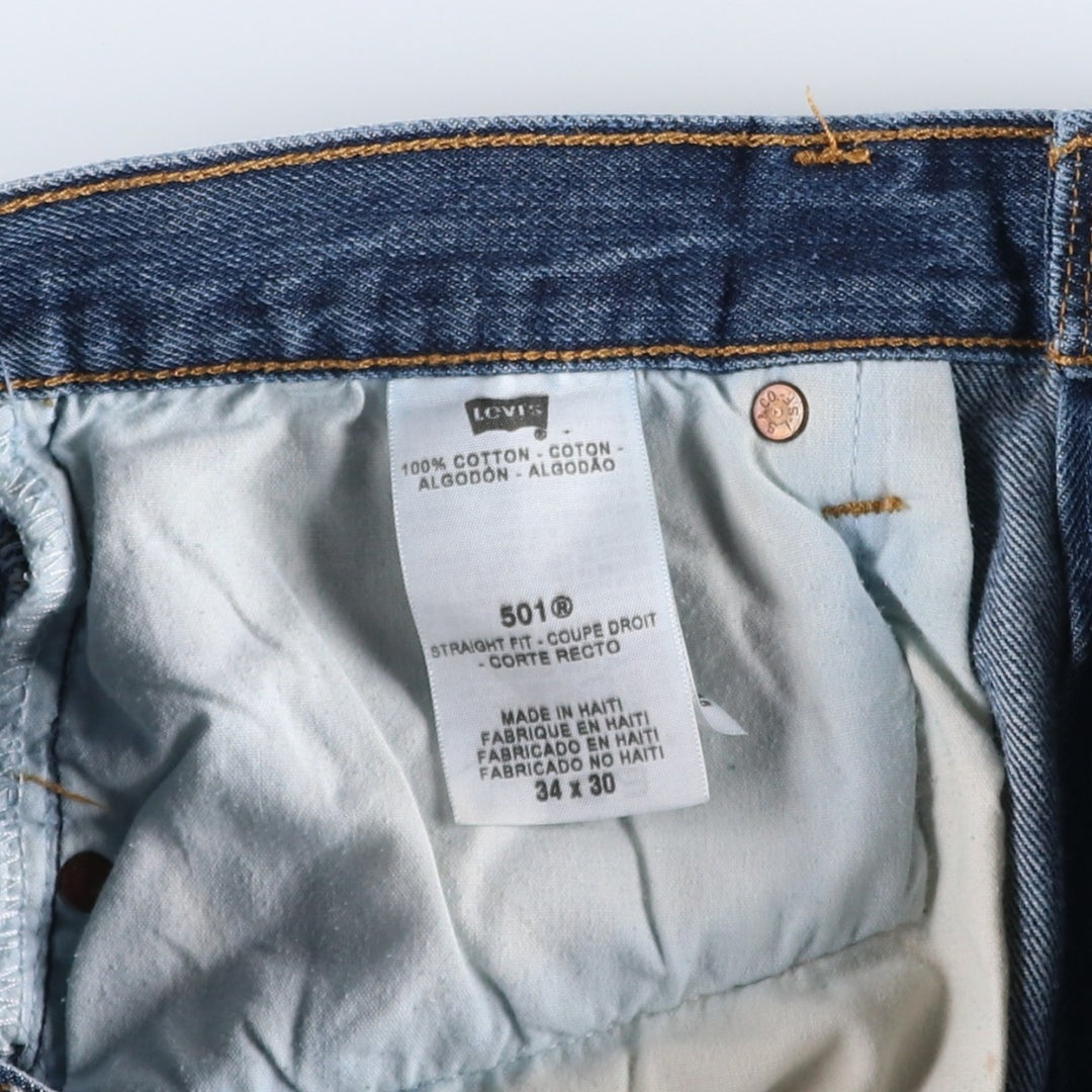 Levi's 501 Straight Fit Denim Pants, Men's, Size 34 cotton blue type Vintage Second Hand