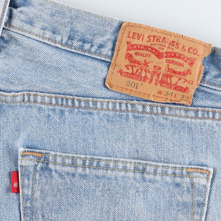 Levi's 501 straight denim pants for men, size W36 cotton blue type Vintage Second Hand