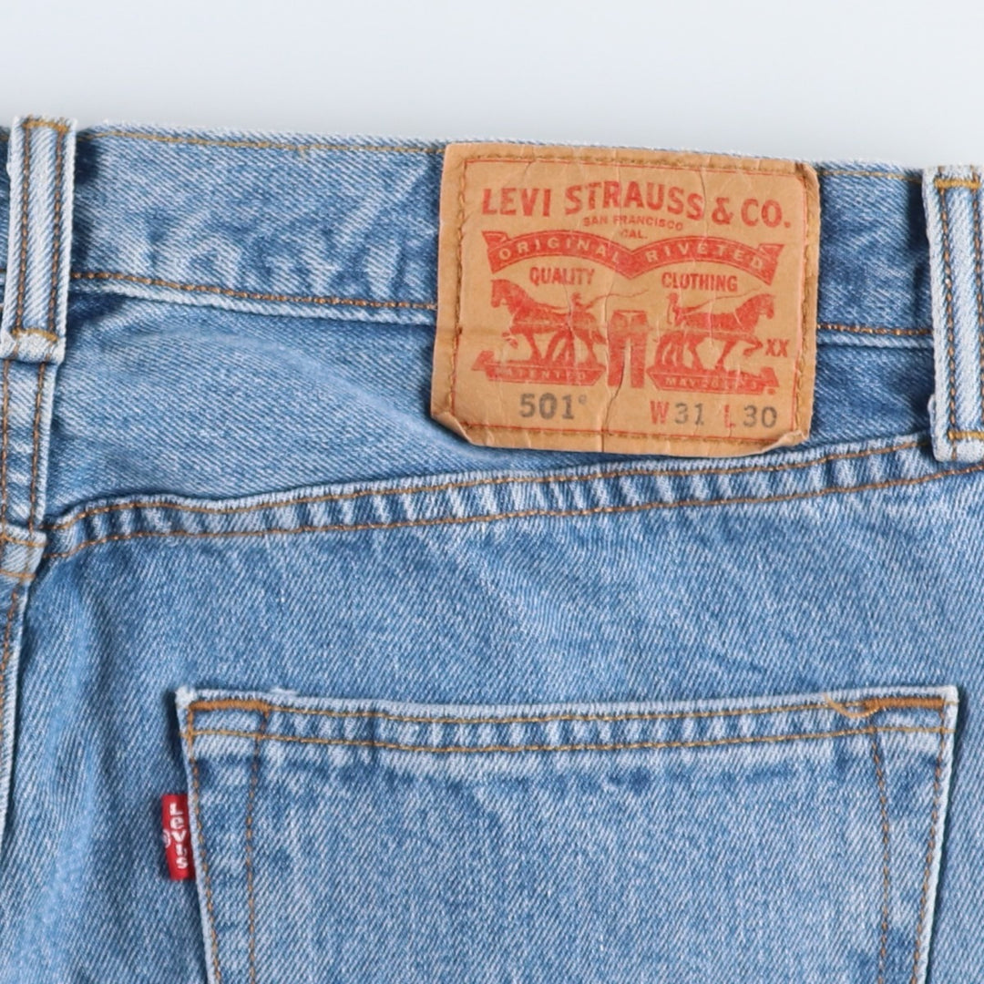 Levi's 501 straight denim pants for men, size W32 cotton blue type Vintage Second Hand