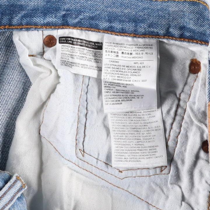 Levi's 501 straight denim pants for men, size W32 cotton blue type Vintage Second Hand