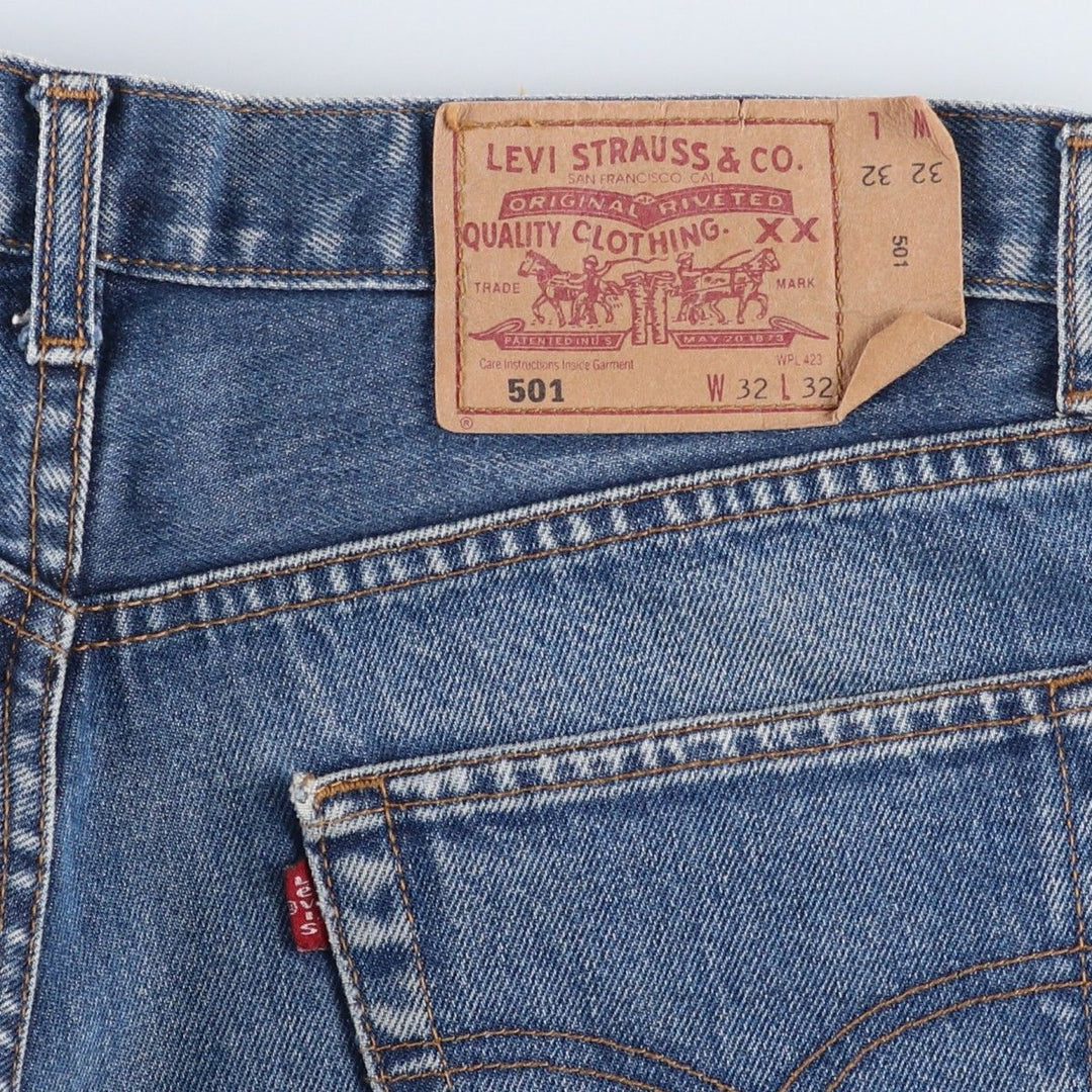 Levi's 501 straight denim pants for men, size W34 unclear blue type Vintage Second Hand