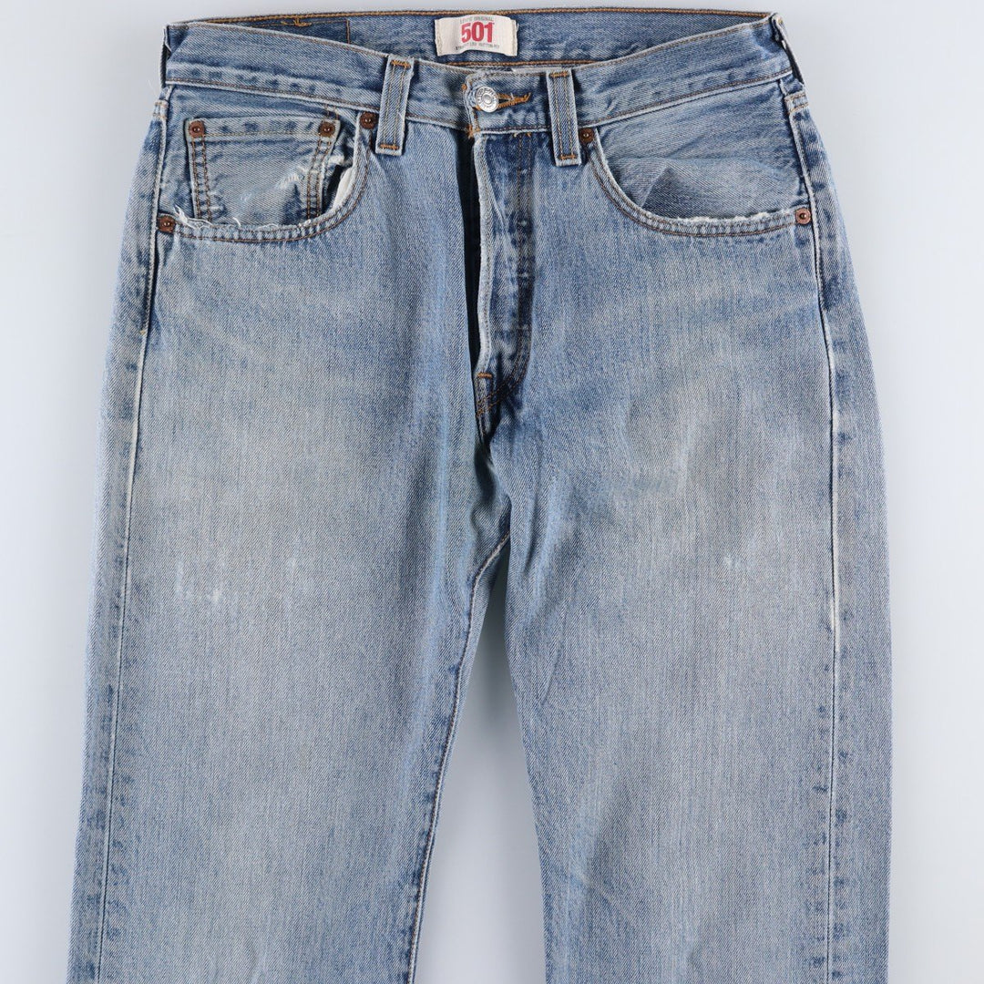 Levi's 501 Straight Leg Button-Fly Denim Pants, Men's, Size W31 cotton blue type Vintage Second Hand