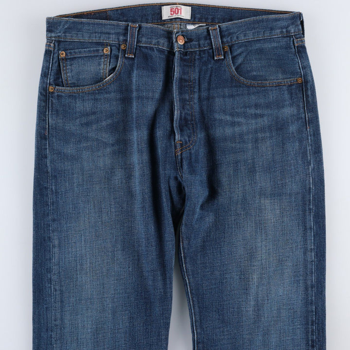 Levi's 501 STRAIGHT LEG BUTTON-FLY Straight Denim Pants, Men's W36 (approx.) cotton blue type Vintage Second Hand