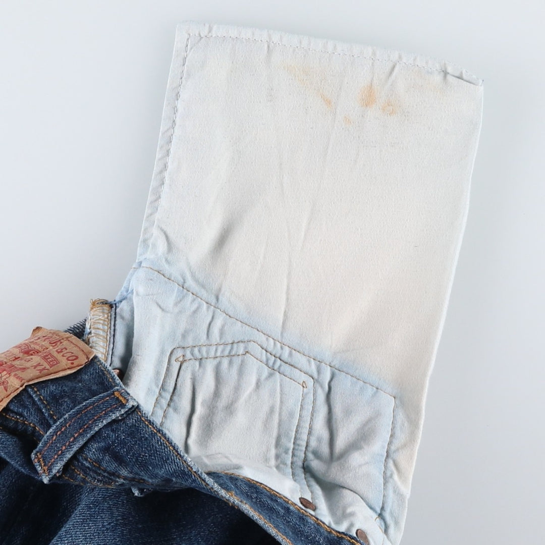 Levi's 501 STRAIGHT LEG BUTTON-FLY Straight Denim Pants, Men's W36 (approx.) cotton blue type Vintage Second Hand