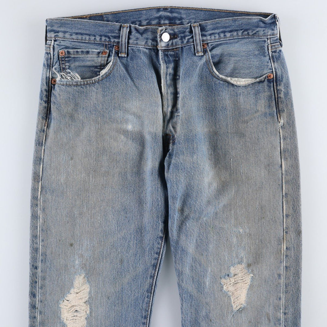 Levi's 501 straight denim pants for men, size W33 unclear blue type Vintage Second Hand