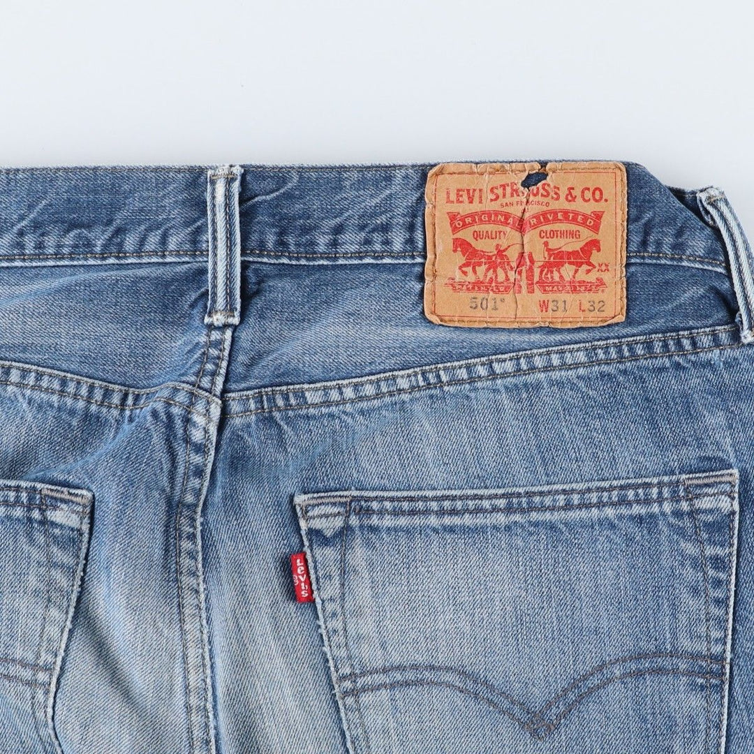 Levi's 501 straight denim pants for men, equivalent to w31 cotton blue type Vintage Second Hand