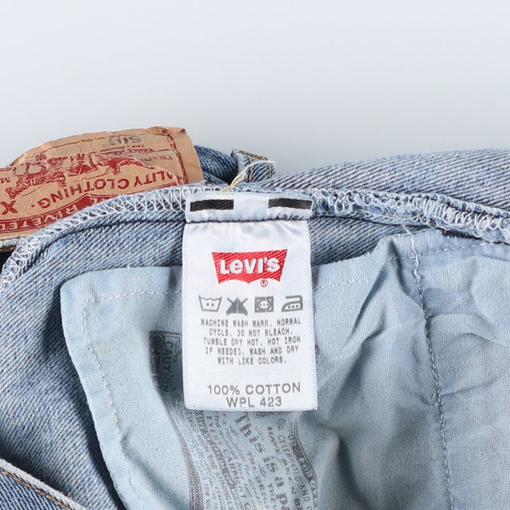 Levi's 501 straight denim pants for men, size W37 cotton blue type Vintage Second Hand