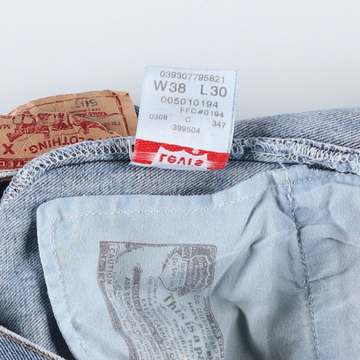Levi's 501 straight denim pants for men, size W37 cotton blue type Vintage Second Hand