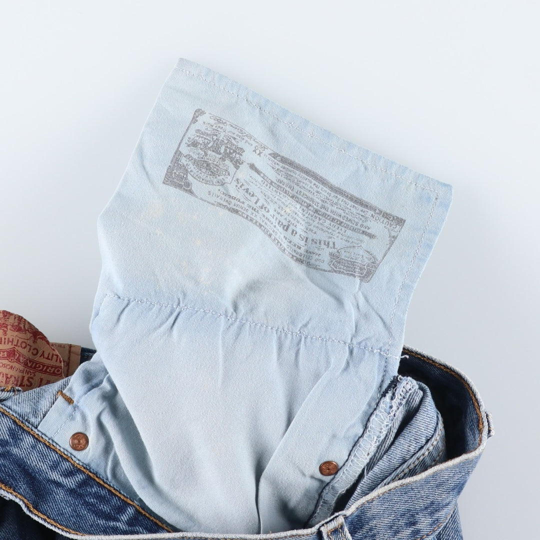 Levi's 501 straight denim pants for men, size W37 cotton blue type Vintage Second Hand