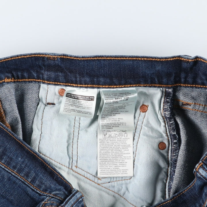 Levi's 501 straight denim pants for men, size W36 cotton Navy blue Vintage Second Hand