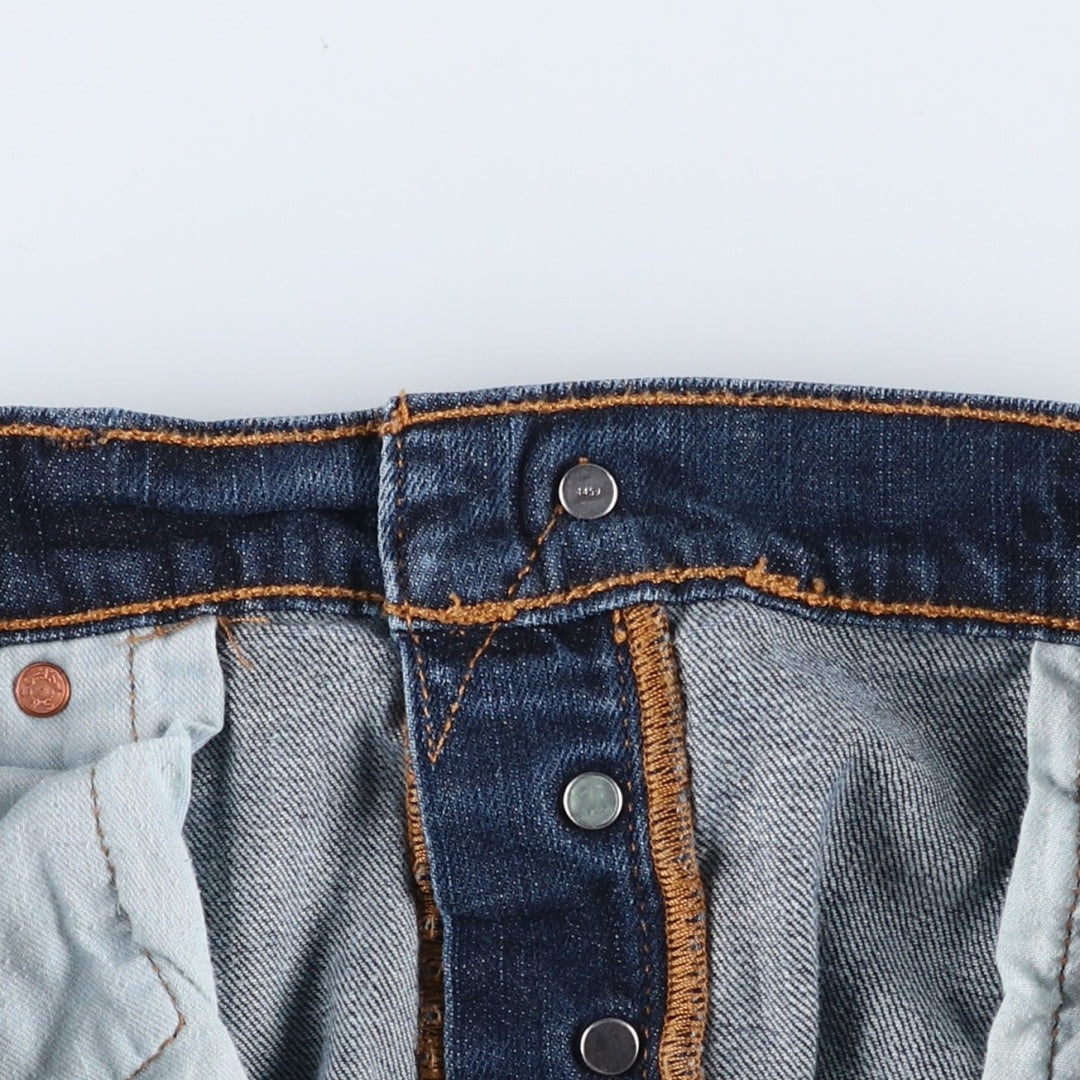 Levi's 501 straight denim pants for men, size W36 cotton Navy blue Vintage Second Hand