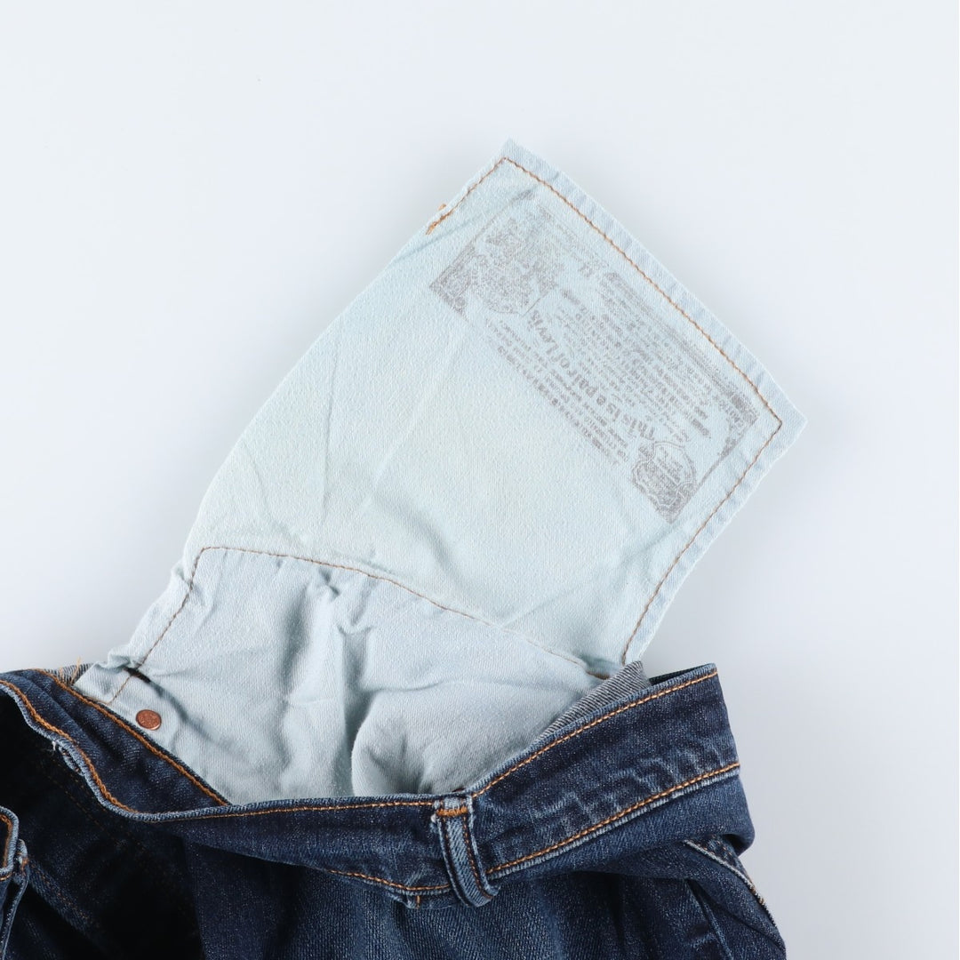 Levi's 501 straight denim pants for men, size W36 cotton Navy blue Vintage Second Hand