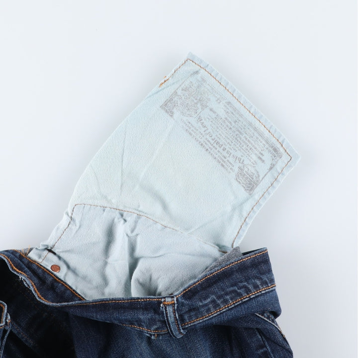 Levi's 501 straight denim pants for men, size W36 cotton Navy blue Vintage Second Hand
