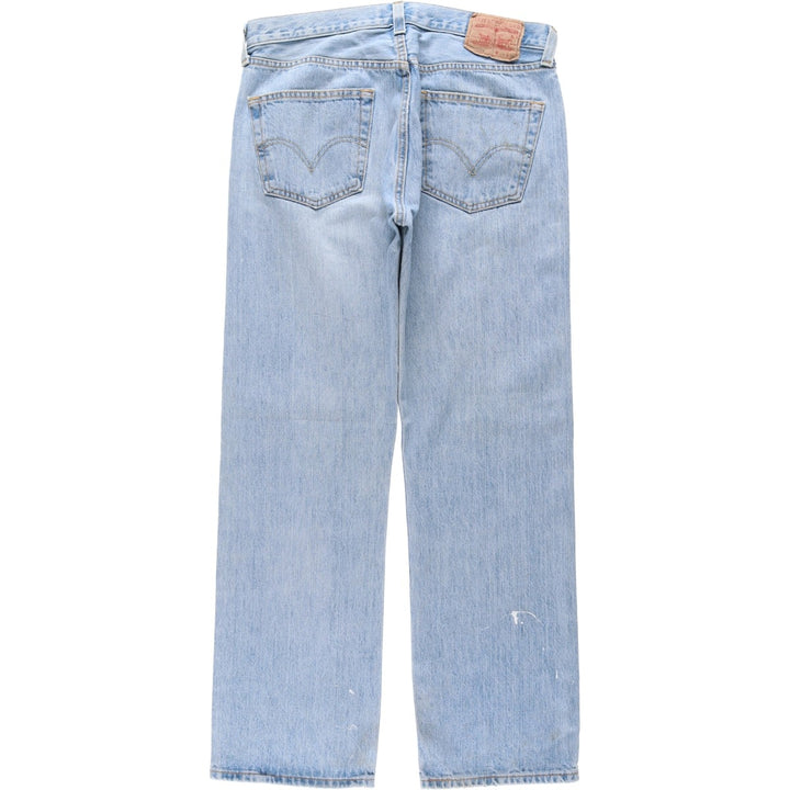 Levi's 501 straight denim pants for men, size W34 cotton blue type Vintage Second Hand