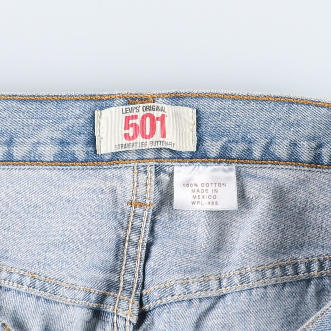 Levi's 501 straight denim pants for men, size W34 cotton blue type Vintage Second Hand