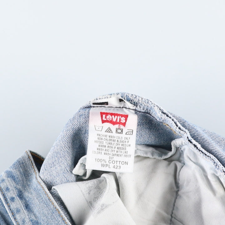 Levi's 501 straight denim pants for men, size W34 cotton blue type Vintage Second Hand