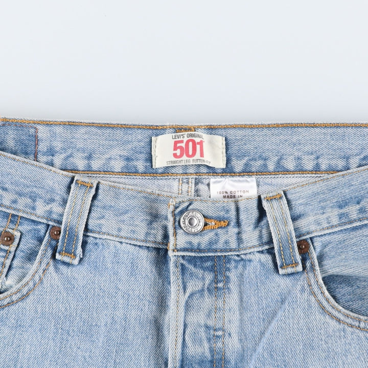 Levi's 501 straight denim pants for men, size W34 cotton blue type Vintage Second Hand