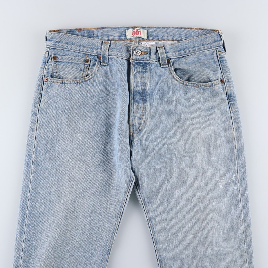 Levi's 501 straight denim pants for men, size W34 cotton blue type Vintage Second Hand