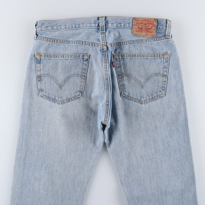 Levi's 501 straight denim pants for men, size W34 cotton blue type Vintage Second Hand