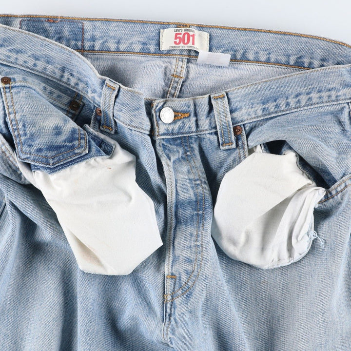 Levi's 501 straight denim pants for men, size W34 cotton blue type Vintage Second Hand