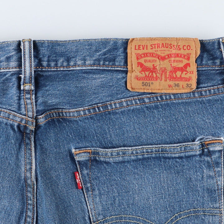 Levi's 501 straight denim pants for men, size W36 cotton blue type Vintage Second Hand