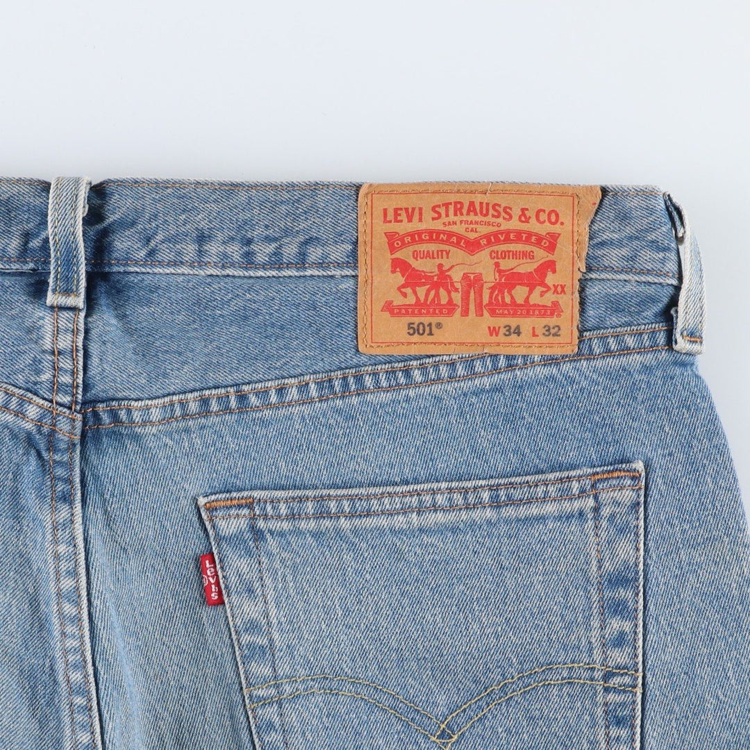 Levi's 501 straight denim pants for men, size W35 cotton blue type Vintage Second Hand