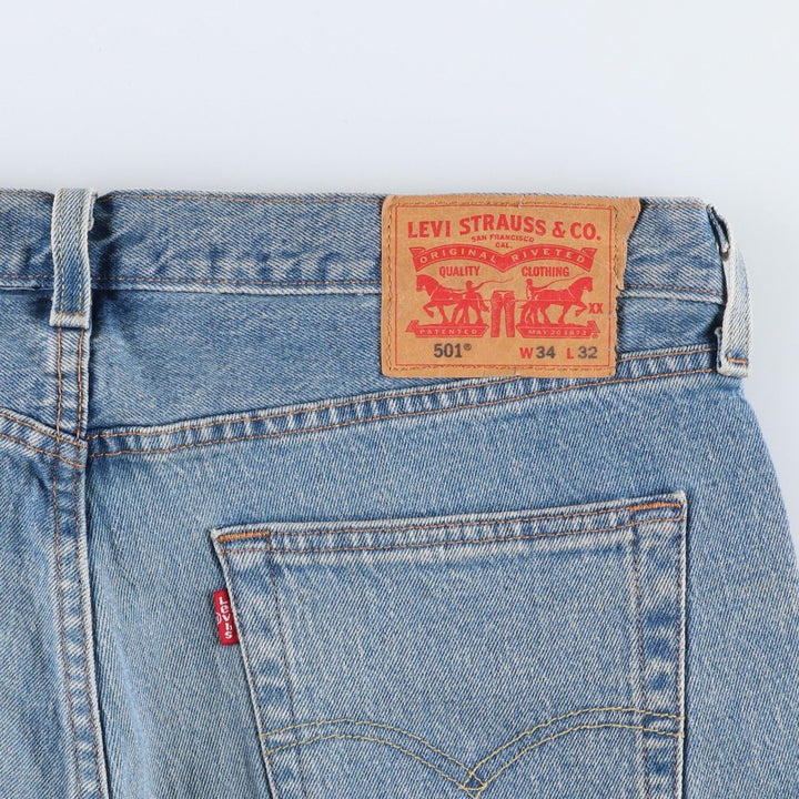 Levi's 501 straight denim pants for men, size W35 cotton blue type Vintage Second Hand