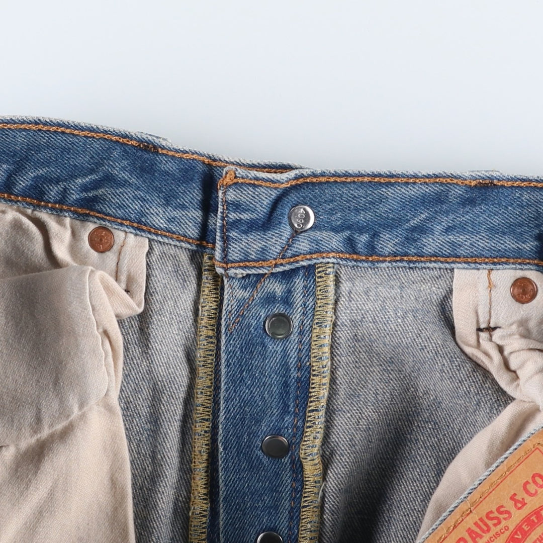 Levi's 501 straight denim pants for men, size W35 cotton blue type Vintage Second Hand