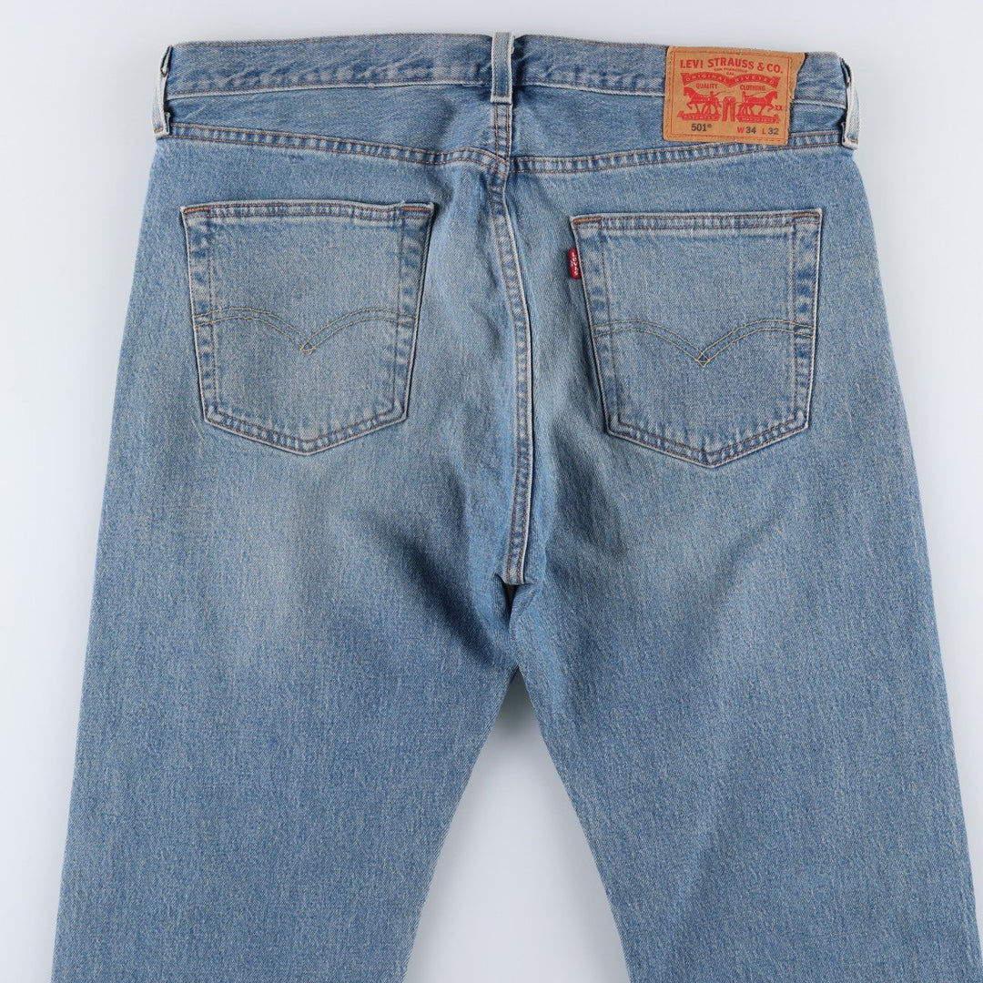 Levi's 501 straight denim pants for men, size W35 cotton blue type Vintage Second Hand