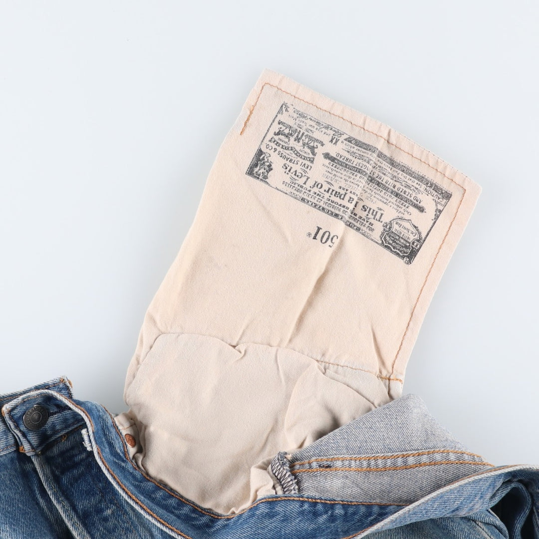 Levi's 501 straight denim pants for men, size W35 cotton blue type Vintage Second Hand