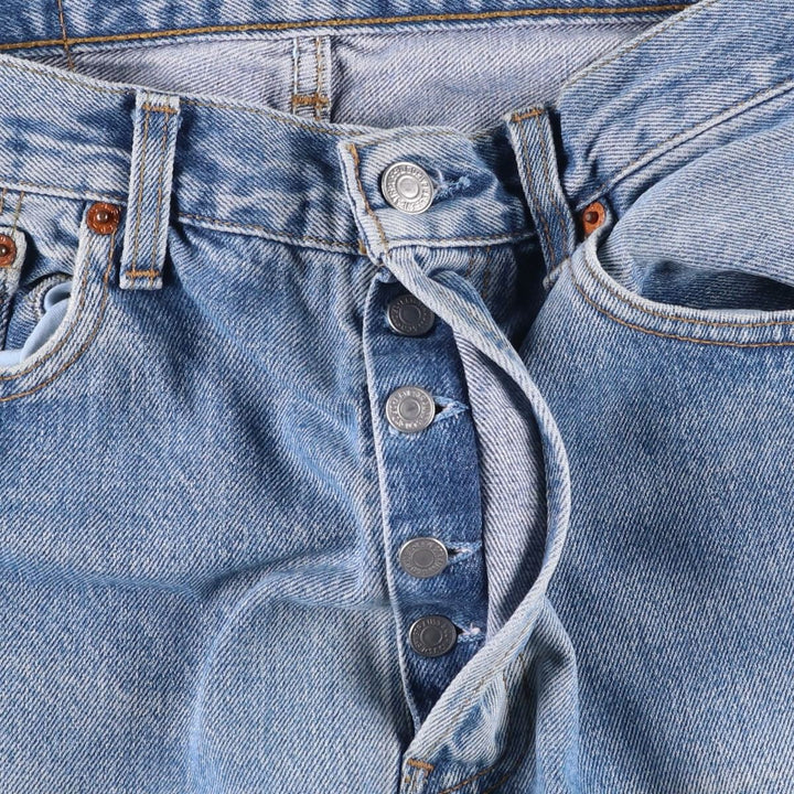 1990'S Levi's 501-0114 Euro Model Straight Denim Pants, Made in France, Men's Size W31 (approx.), Vintage cotton blue type Vintage Second Hand