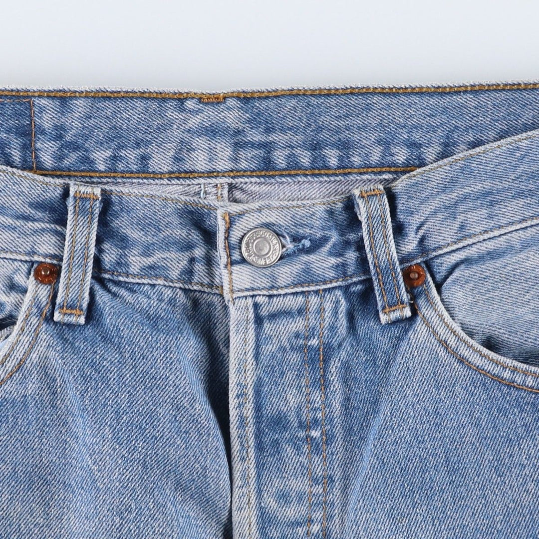 1990'S Levi's 501-0114 Euro Model Straight Denim Pants, Made in France, Men's Size W31 (approx.), Vintage cotton blue type Vintage Second Hand