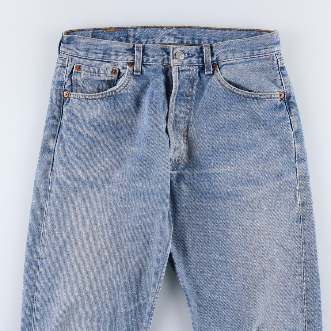 1990'S Levi's 501-0114 Euro Model Straight Denim Pants, Made in France, Men's Size W31 (approx.), Vintage cotton blue type Vintage Second Hand