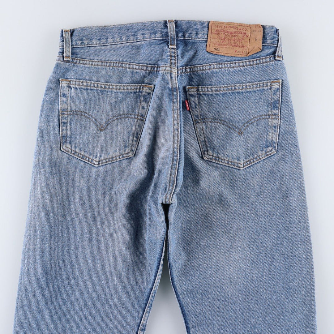 1990'S Levi's 501-0114 Euro Model Straight Denim Pants, Made in France, Men's Size W31 (approx.), Vintage cotton blue type Vintage Second Hand
