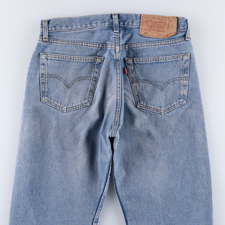 1990'S Levi's 501-0114 Euro Model Straight Denim Pants, Made in France, Men's Size W31 (approx.), Vintage cotton blue type Vintage Second Hand