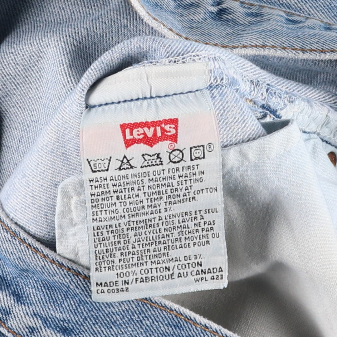 1990'S Levi's 501-0193 Straight Denim Pants, Made in Canada, Men's Size W33 (approx.), Vintage cotton blue type Vintage Second Hand