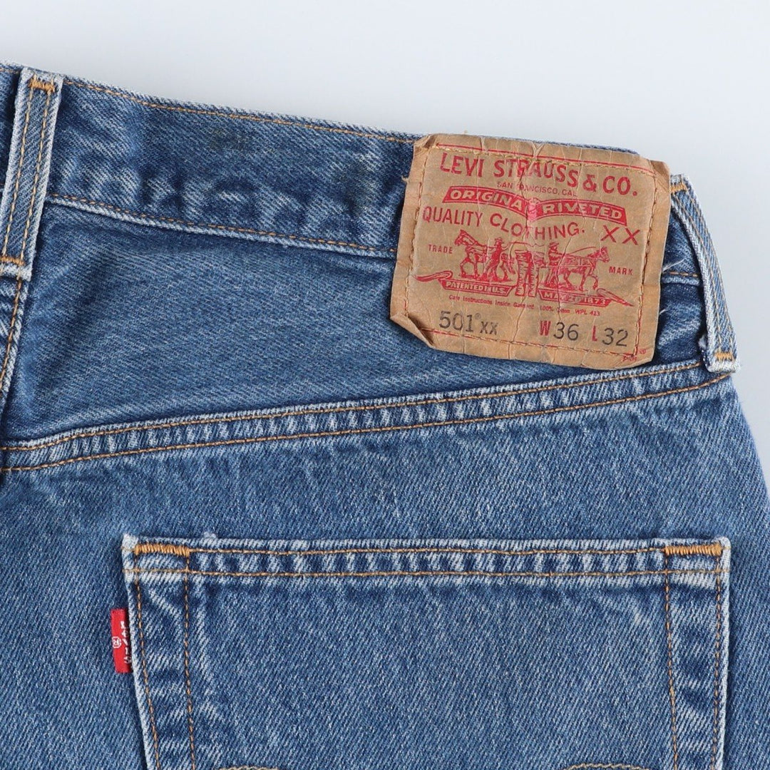 Levi's 501 straight denim pants for men, size W35 cotton blue type Vintage Second Hand